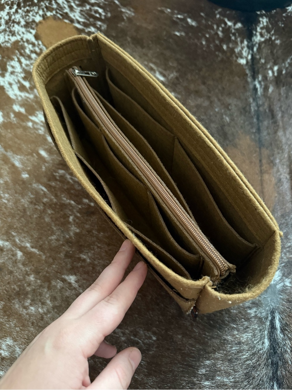 Purse Felt Organizer Insert - Brown